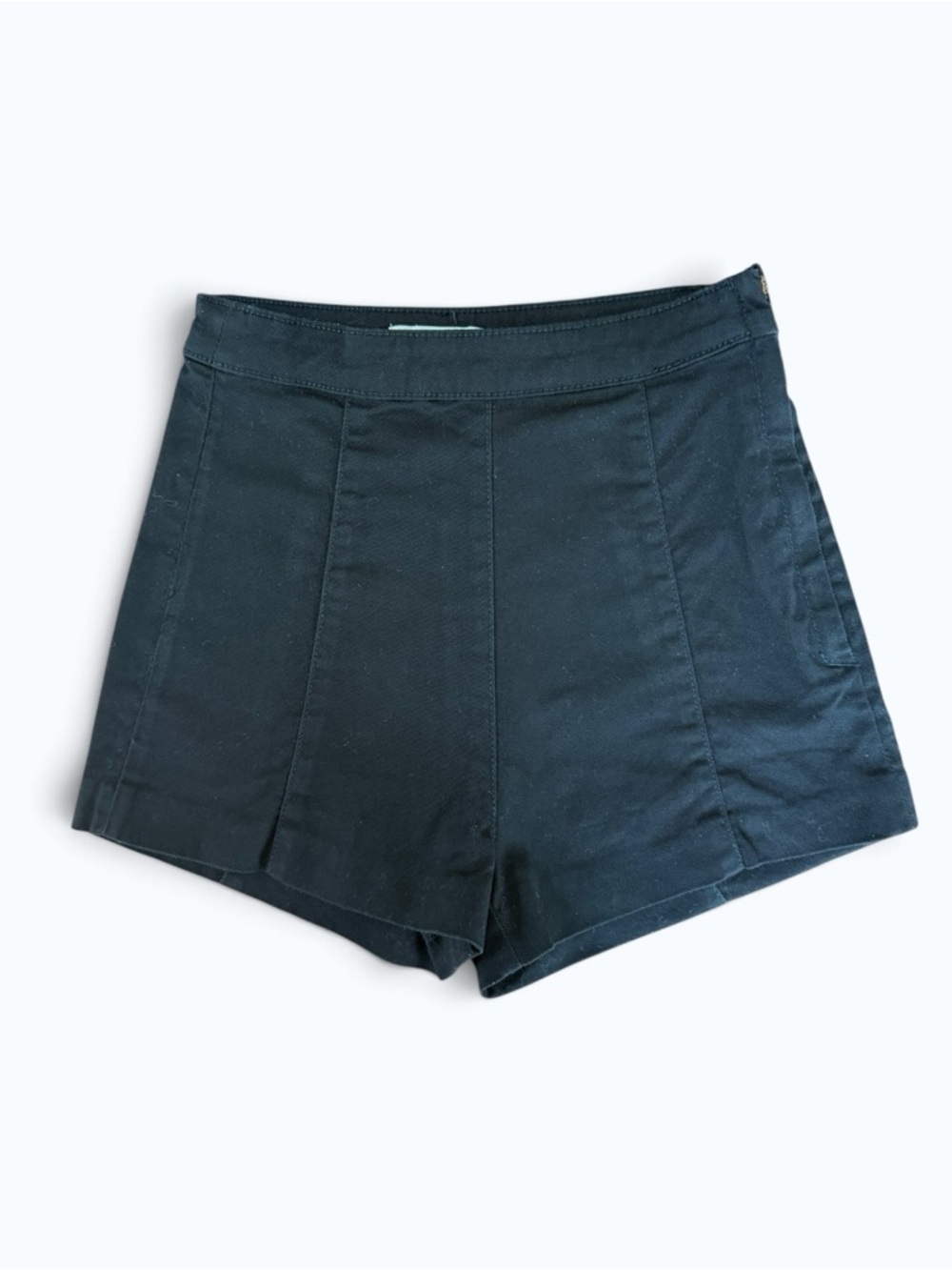 H&M Black High-Waist Tailored Twill Shorts, Size 4, MSRP $29